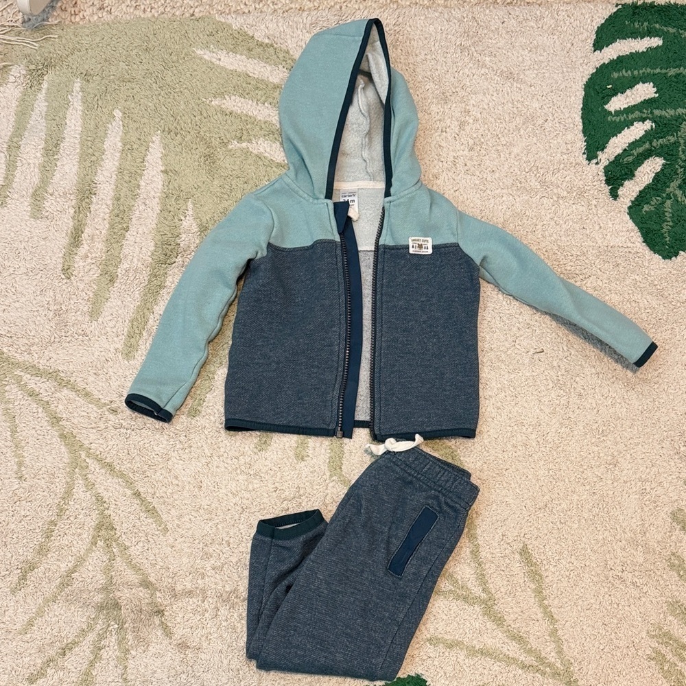 Carter's Blue and Gray Kids Jogger Set